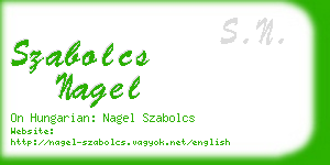 szabolcs nagel business card